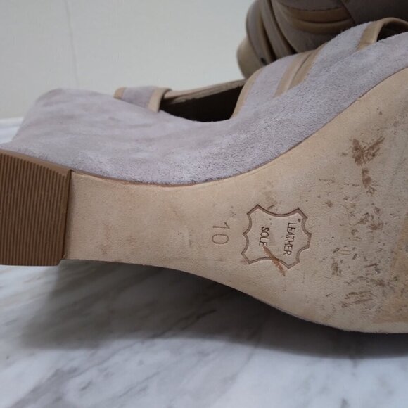 Alexandre Birman | Suede Slingback Wedge Platform Sandals | Sz 10 - Picture 11 of 13